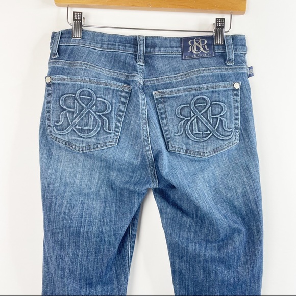 Rock & Republic Size 6 Bellbottom Flare Jeans Blue Kasandra - Picture 6 of 7